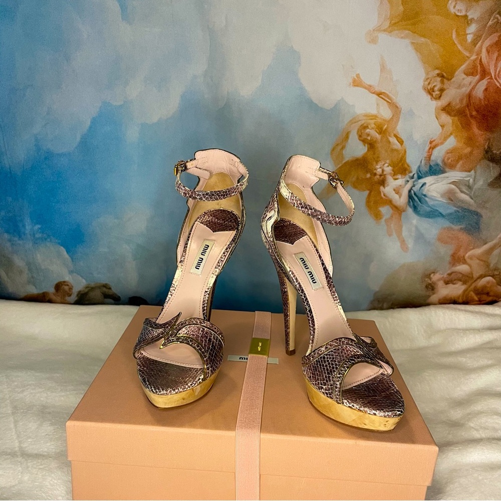 MIU MIU open toe heels